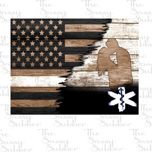 DIGITAL FILE Faux wood EMS Flag and Couple  Digital Design for Sublimation