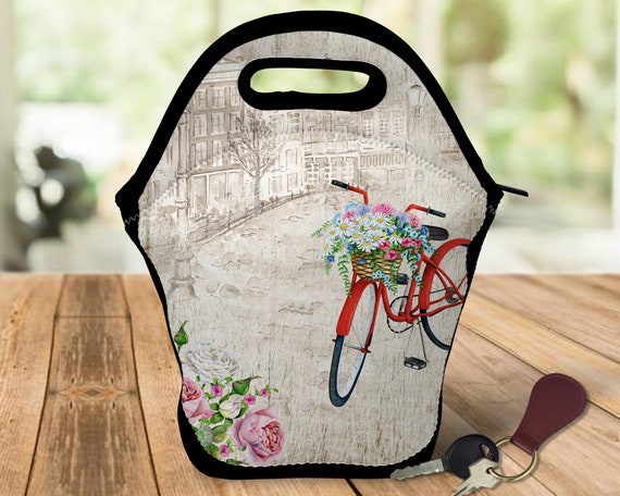 DOSSIER NUMERIQUE Floral Bike Lunch Tote Digital Design pour la sublimation