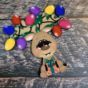 DIGITAL FILE  Reindeer Light Bulb Ornament Digital Design for Sublimation