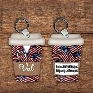 DIGITAL FILE USA  Nurse  Keychain Digital Design for Sublimation