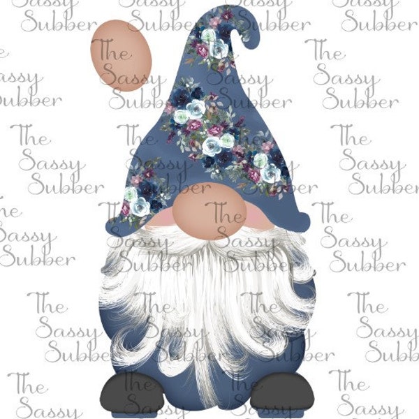 DIGITAL FILE Blue Floral Gnome Eye Glass Holder  Digital  Design for Sublimation