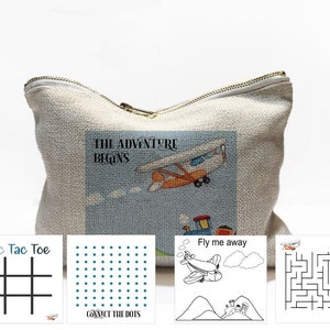 DIGITAL FILE Airplane Adventure  Activity Bag  Digital Design for Sublimation