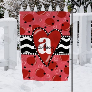 DIGITAL FILE Red Heart Doodle Flag Digital Design for Sublimation