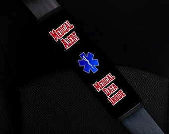 DIGITAL FILE Medical Alert Seat Belt Cover Digital Design for  Sublimation