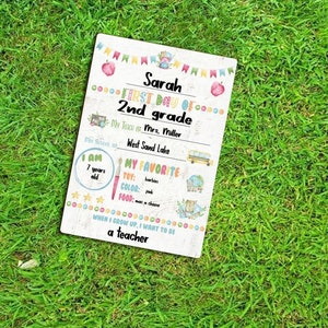 DIGITAL FILE Back to School Board Plus  Digital Design for Sublimation