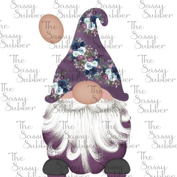 DIGITAL FILE Purple Floral Gnome Eye Glass Holder  Digital  Design for Sublimation