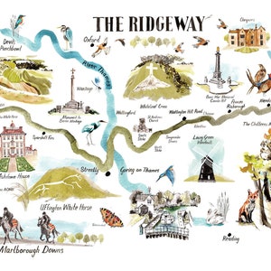 The Ridgeway Path Illustrierte Grußkarte