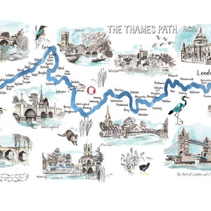 The Thames Path Henley A4 Print (297mm wide)