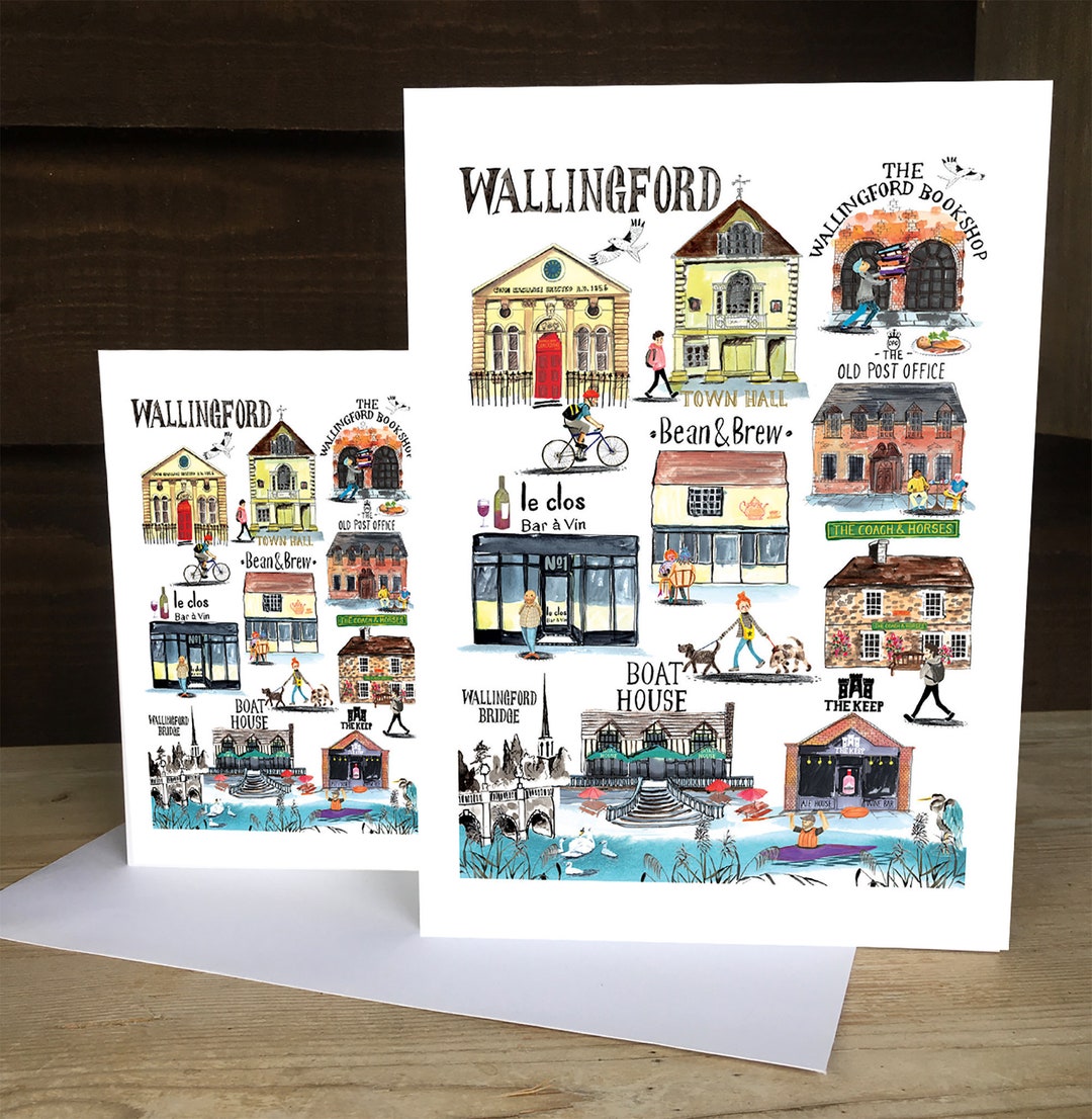Wallingford Town Greeting Card Etsy
