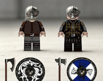 2PCS Viking Soldier Minifigures Toys Action figures Building Toys