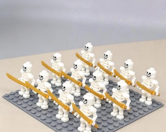 12PCS Army of Skeletons Minifigures Toys Action figures Building Toys