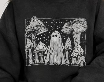 Ghost Mushroom PNG, Halloween Ghost PNG, Spooky Mushroom Design, Vintage Halloween Shirt Png, Sublimation DTF Download