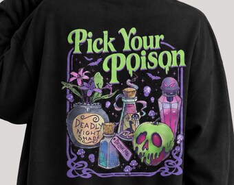 Halloween Potion PNG, Pick Your Poison Design, Poison Bottle PNG, Spooky Witch Shirt Sublimation, Halloween DTF