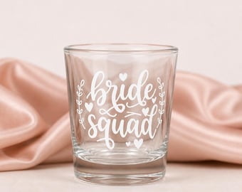 Personalised Bride Squad Shot Glass | Bridesmaid Wedding Keepsake