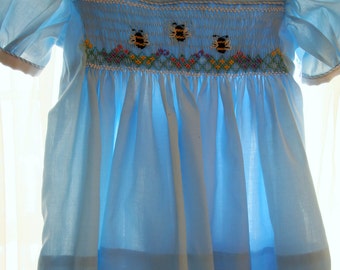 The Bee Garden Hand Smocked Dress