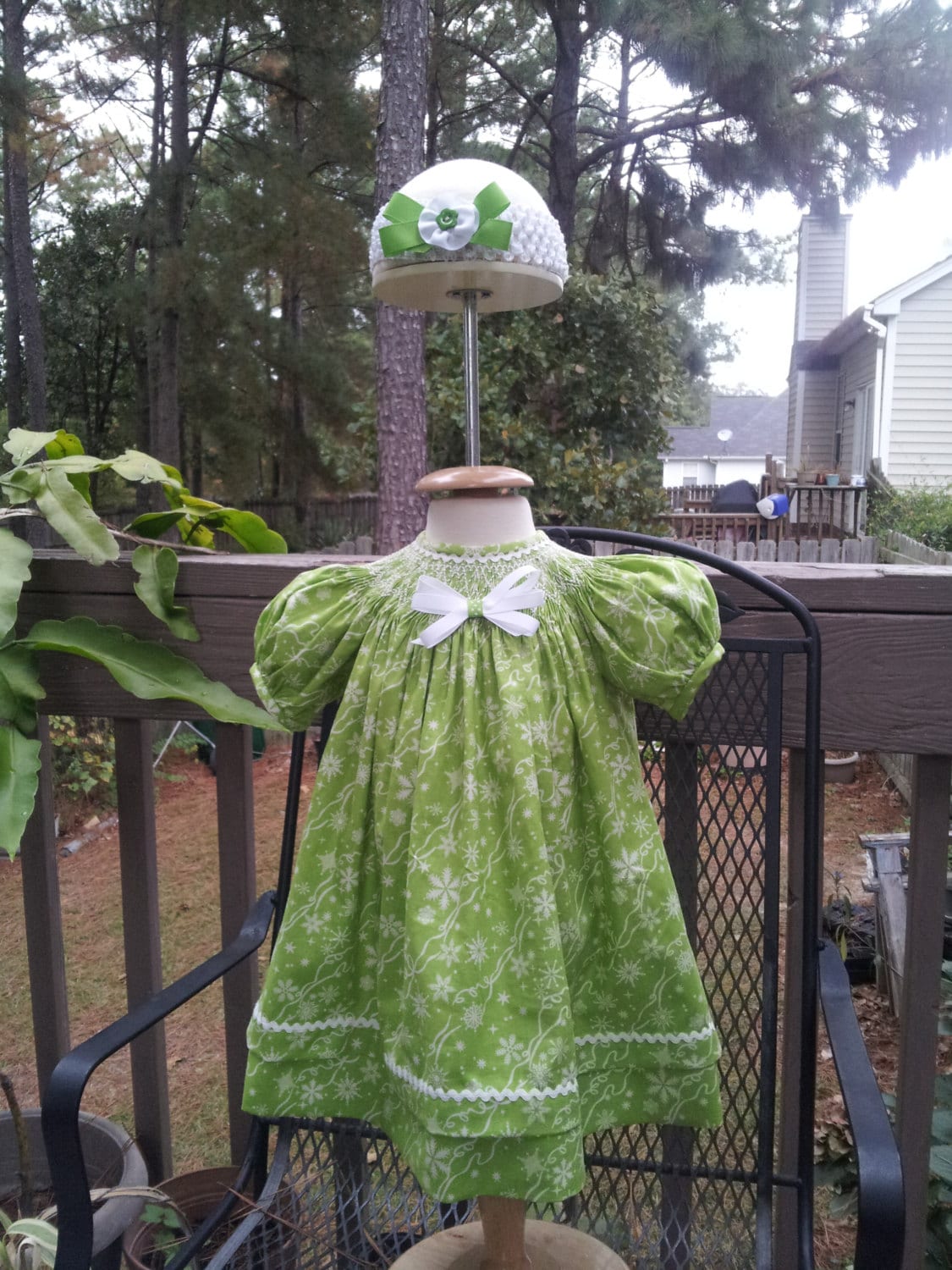 Heirloom Smocked Christmas Dress