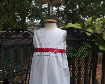 ON SALE! White Sleeveless Linen Dress