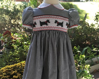 Girl's Heirloom Hand-Smocked Square Yoke Dress
