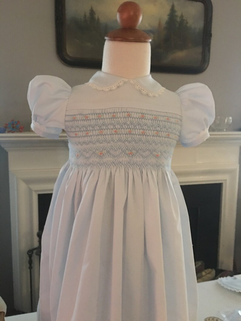 Girl's Heirloom Handsmocked Square Yoke Dress Etsy