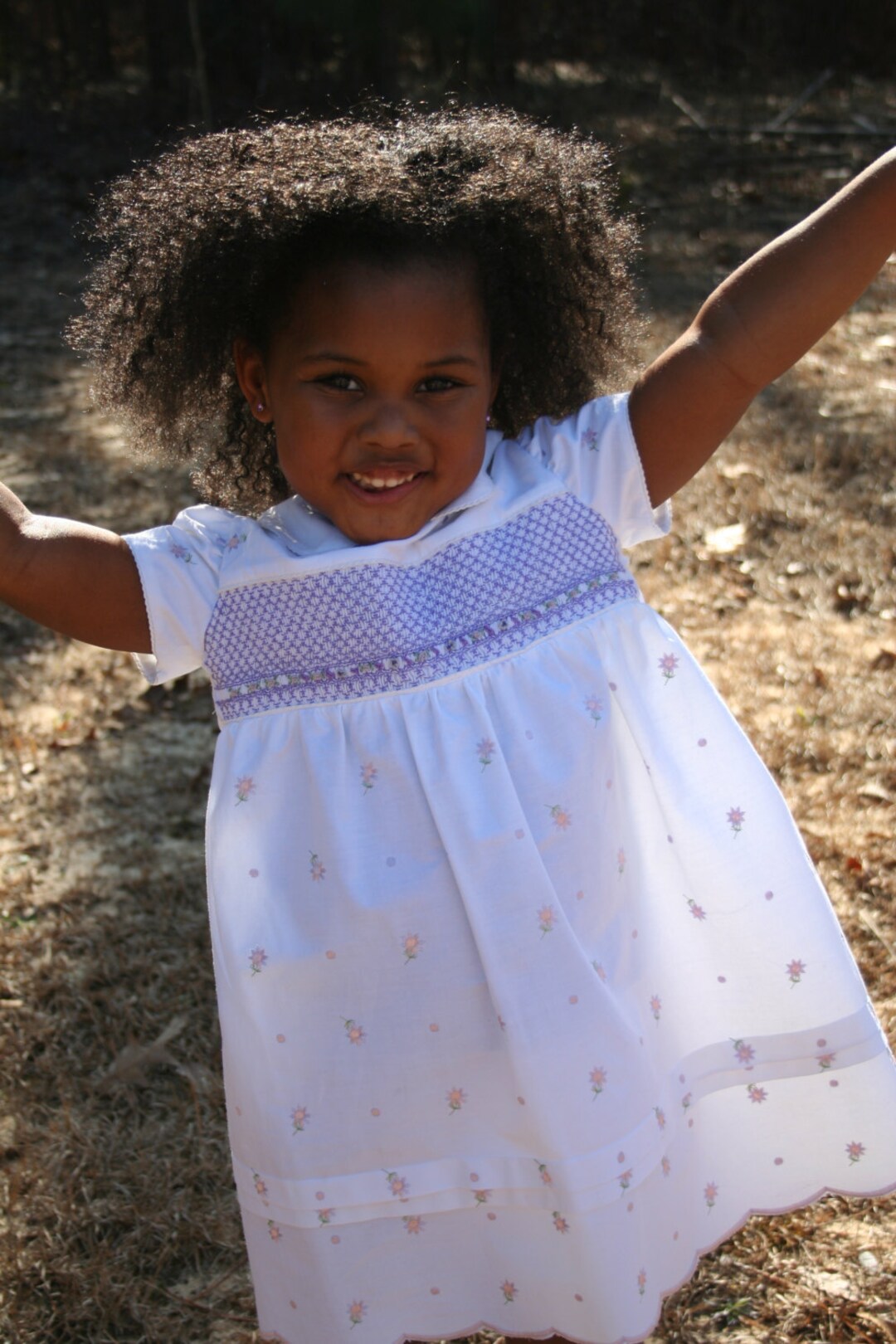 Heirloom Hand Smocked Square Yoke Easter Dress White With Etsy