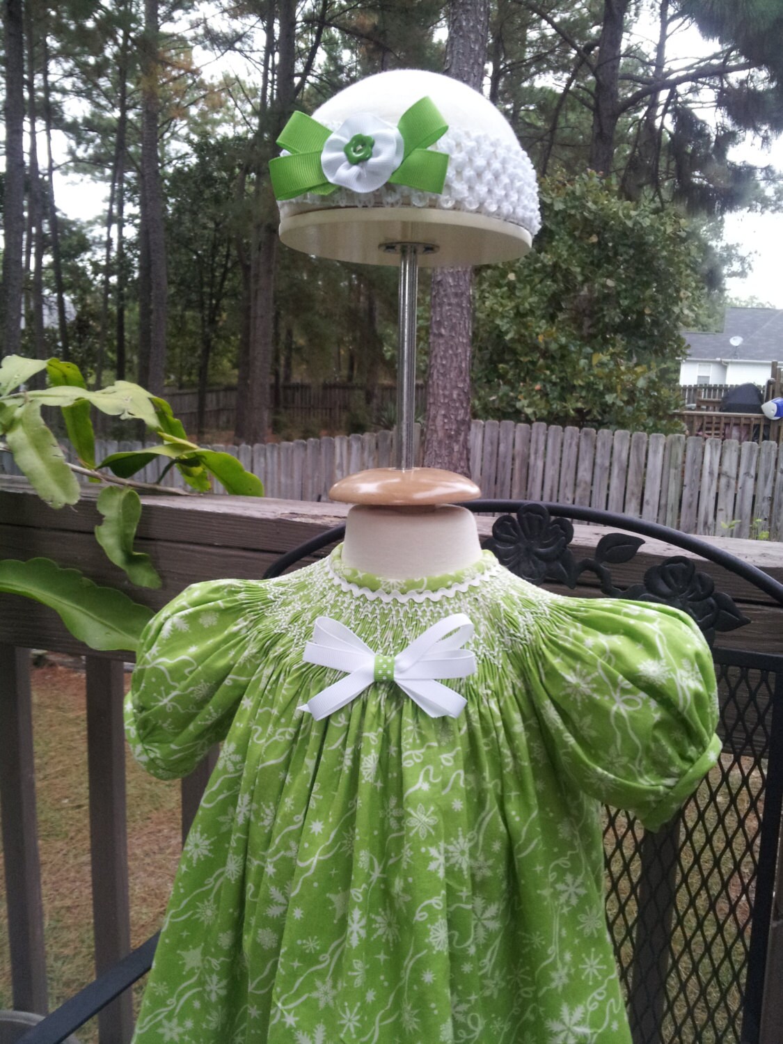 Heirloom Smocked Christmas Dress main image 0