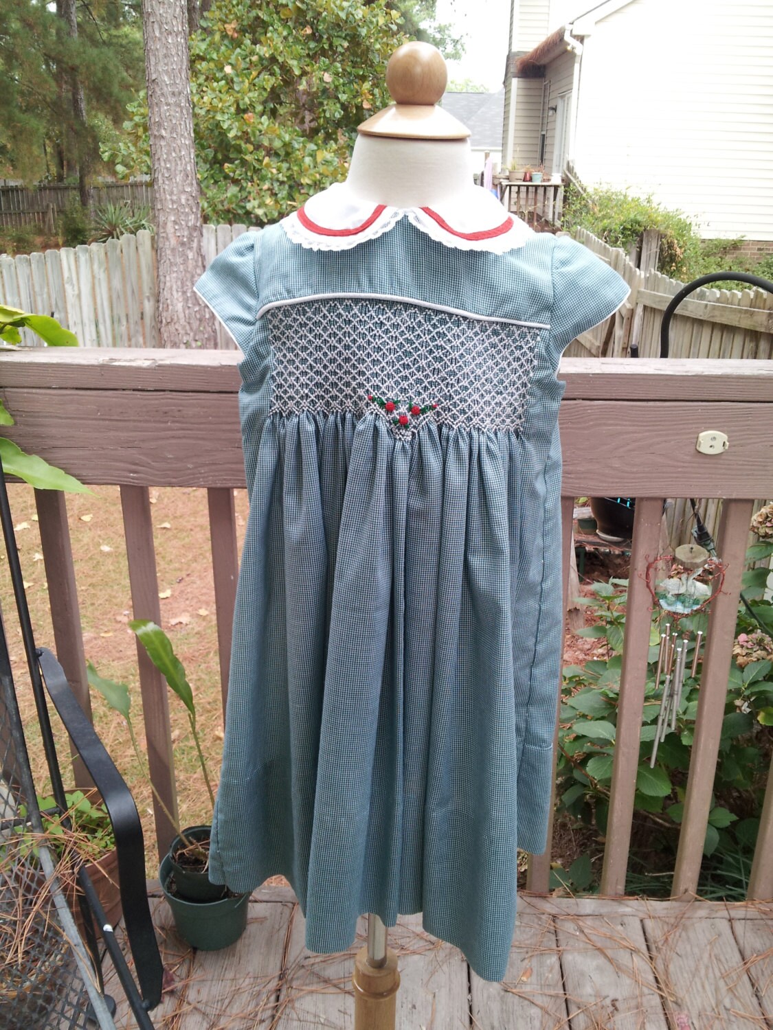 Girl's Heirloom Hand-smocked Christmas Dress - Etsy
