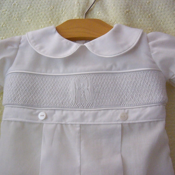 Boys Heirloom Christening / Dedication Romper