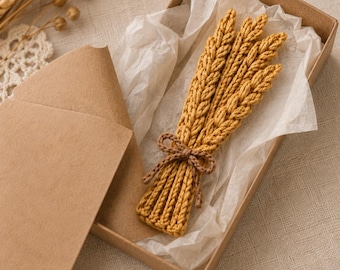 Wheat Sheaf Crochet Bookmark Pattern PDF | Harvest Grain Book Accessory | Digital Download