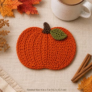 pumpkin mug rug, fall mug rug pattern, crochet mug rug, pumpkin coaster, fall crochet pdf, autumn crochet, crochet pattern pdf, thanksgiving decor, fall table decor, pumpkin crochet, seasonal mug rug, crochet coaster, ribbed pumpkin