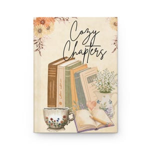 Cozy Chapters Hardcover Reading Journal | Book Lover Journal | Reading Log Notebook | Book Club Gift | Reader Gift | Literary Journal