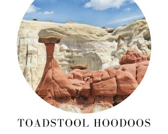 Toadstool Hoodoos Adventure Travel Poster