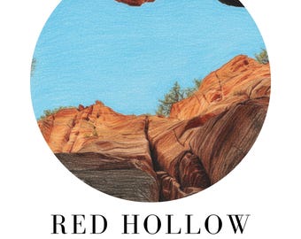 Red Hollow Slot Canyon Adventure Travel Poster