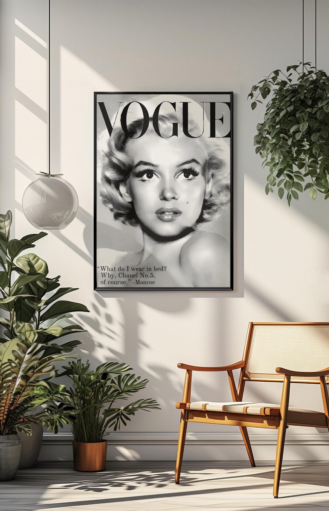 Classic Timeless VOGUE Marilyn Monroe | Aesthetic Pop Culture Wall Art ...