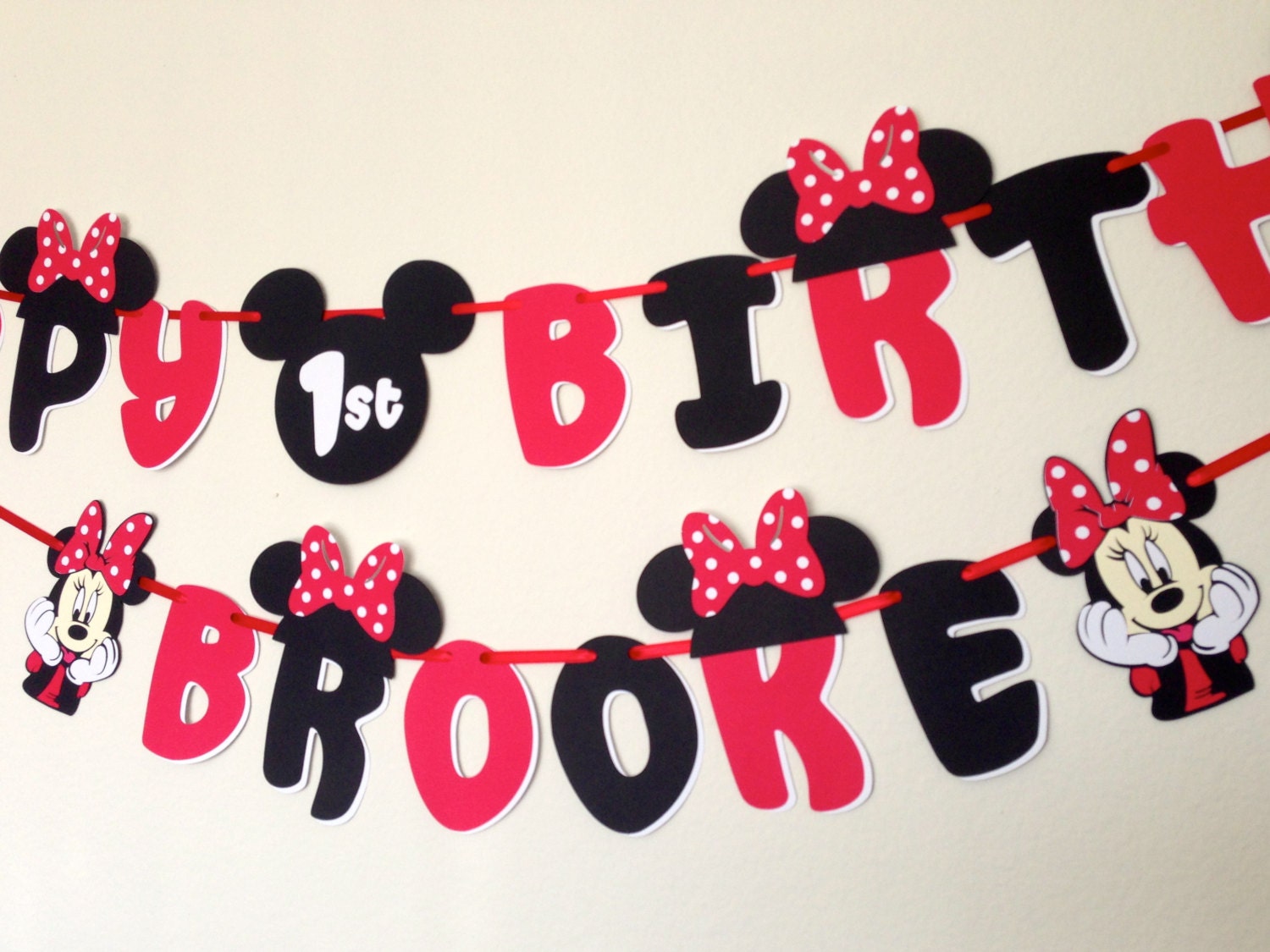 Minnie Mouse Birthday Banner with Name