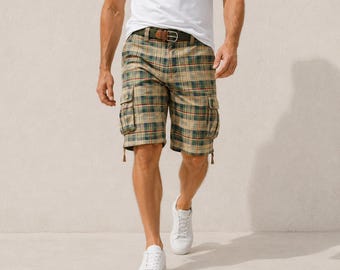 Vintage Mens Polo Ralph Lauren Plaid Shorts Size 38 Waist 1990s