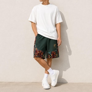 Herrshorts med bohemiskt lapptäcke, tribalmönster, avslappnad passform för stranden bild 9