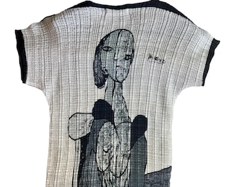 Vintage 90s Valentina Picasso Crinkle Blouse