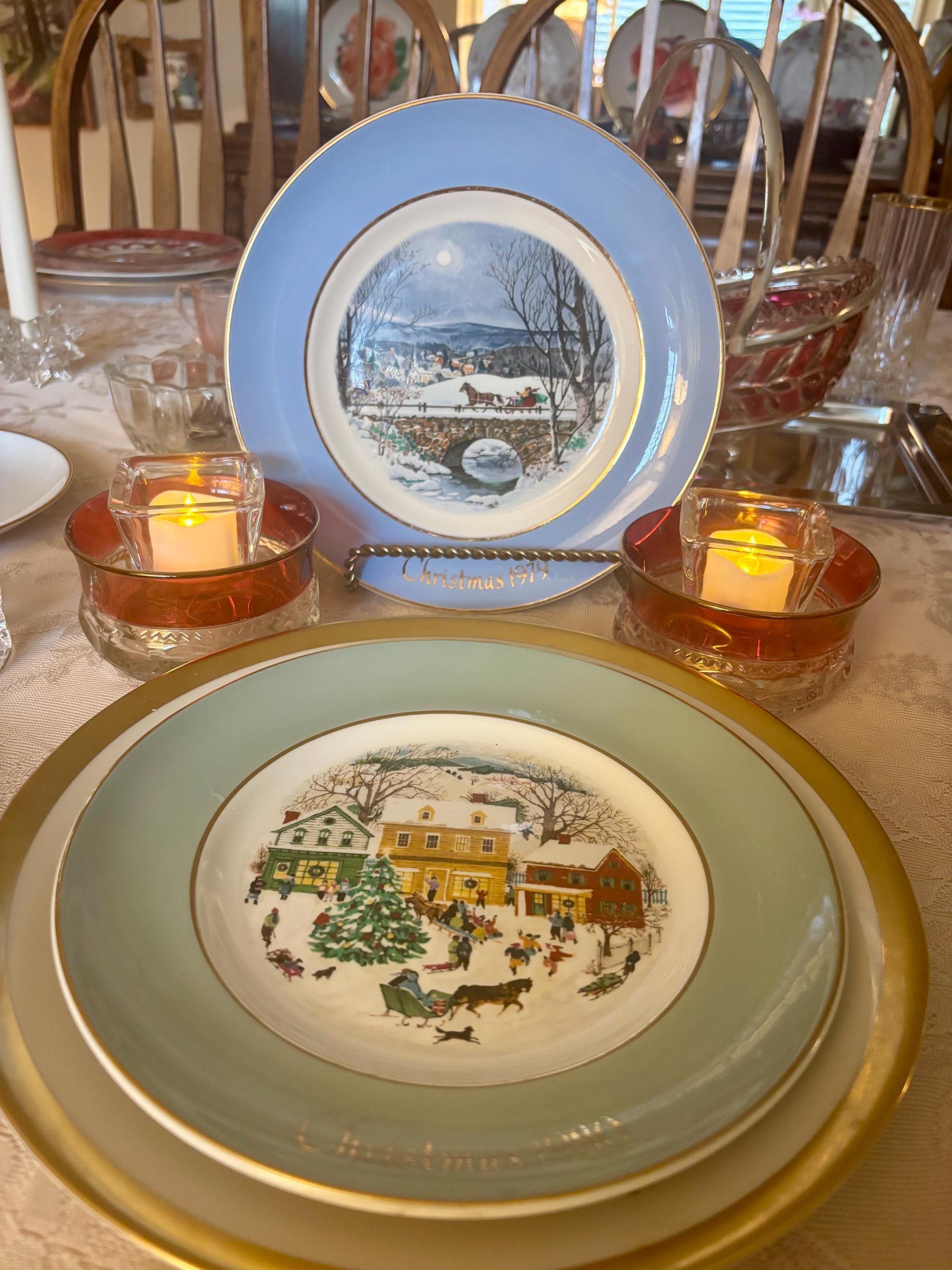 Avon Blue Dinner Plates - Etsy