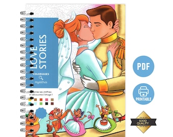 Disney Mystery Color by Number: Love Story | 100 Printable Pages | PDF Digital Download | Adults & Teens