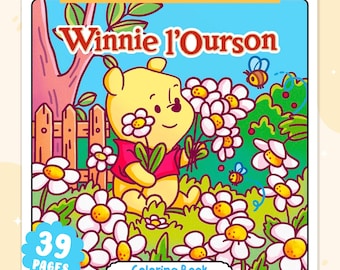 Winnie the Pooh Coloring Book Printable, Disney Cozy Coloring Pages PDF, Hundred Acre Wood Digital Download, Instant Download Adults Kids