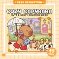 Cozy Capybara Coloring Book / 45 Adorable Pages, Kawaii Cute Capybara Illustrations, Relaxing Animal Scenes, Printable PDF, Instant Download