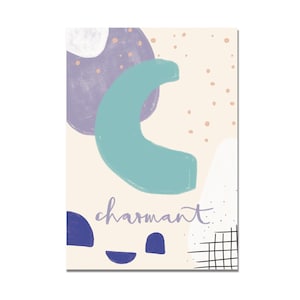 Postal "C - charmoso" I ABC das palavras amorosas I DIN A6 I papel reciclado