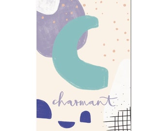 Postkarte "C - charmant" I ABC der liebevollen Worte I DIN A6 I Recycling Papier
