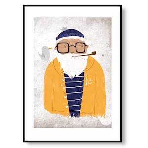 Poster "Matti, il marinaio" - DIN A3 - Carta riciclata - Marittimo