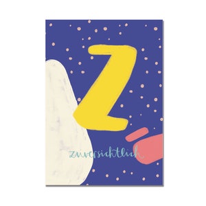 Postal "Z - confiante" I ABC das palavras amorosas I DIN A6 I papel reciclado