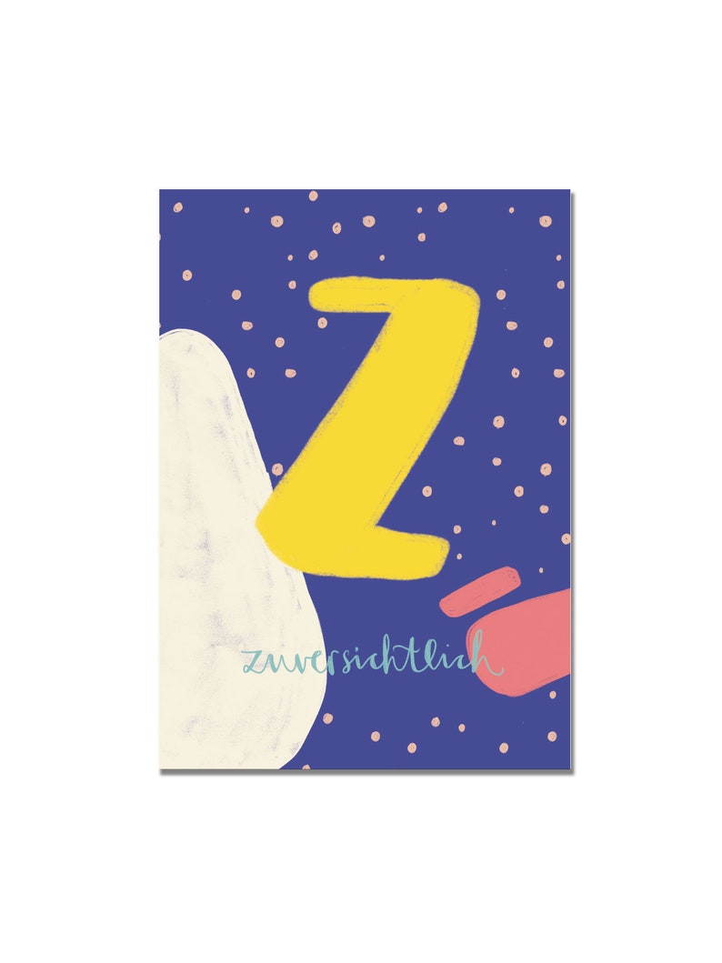 Carte postale Z confiant I ABC des mots d'amour I DIN A6 I papier recyclé image 1