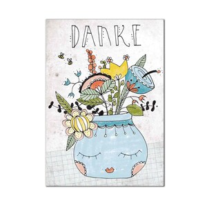 Postkarte "Danke" I DIN A6 I Recycling Papier