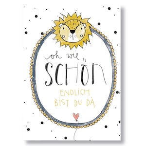 Postkarte "endlich bist du da" I DIN A6 I Recycling Papier I Geburt