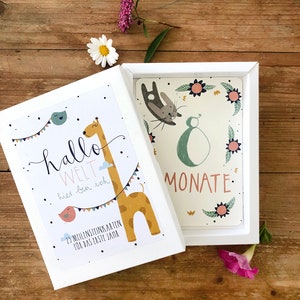 25 biglietti di auguri - il primo anno I carta riciclata I regalo di nascita I biglietti di memoria I DIN A6