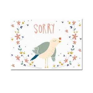 Carte postale "désolé" I DIN A6 I papier recyclé